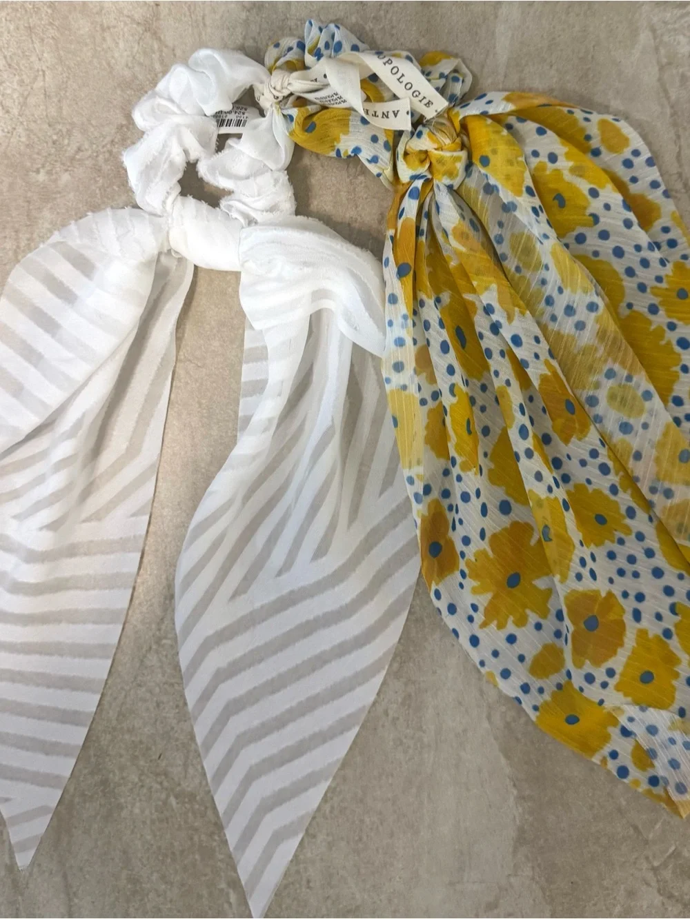 Anthropologie  Scarf Scrunchie Set